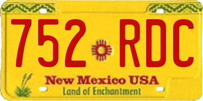 NM license plate 752RDC