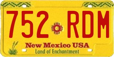 NM license plate 752RDM
