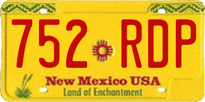 NM license plate 752RDP