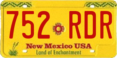 NM license plate 752RDR