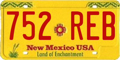 NM license plate 752REB