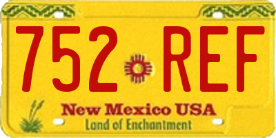 NM license plate 752REF