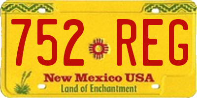 NM license plate 752REG