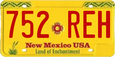 NM license plate 752REH