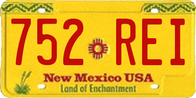 NM license plate 752REI