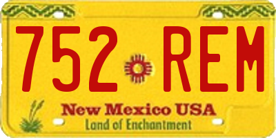 NM license plate 752REM