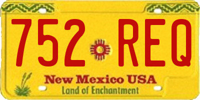 NM license plate 752REQ