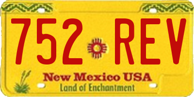 NM license plate 752REV