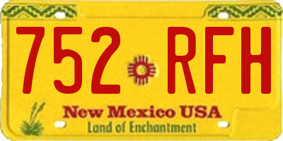 NM license plate 752RFH