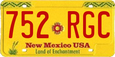 NM license plate 752RGC