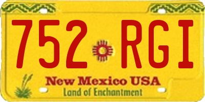 NM license plate 752RGI
