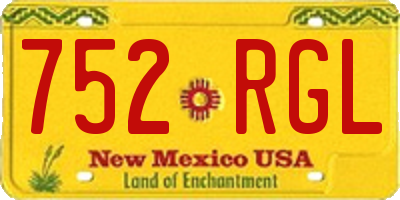 NM license plate 752RGL