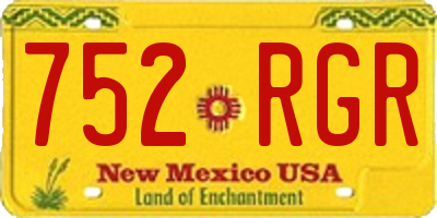 NM license plate 752RGR