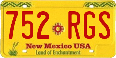 NM license plate 752RGS