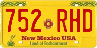NM license plate 752RHD