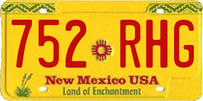 NM license plate 752RHG