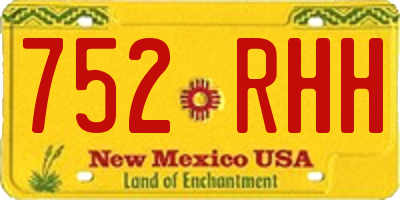 NM license plate 752RHH