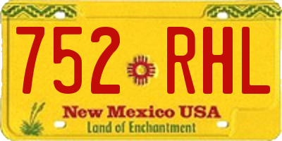 NM license plate 752RHL