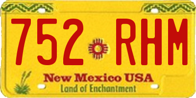 NM license plate 752RHM