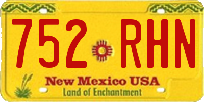 NM license plate 752RHN