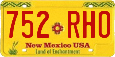 NM license plate 752RHO