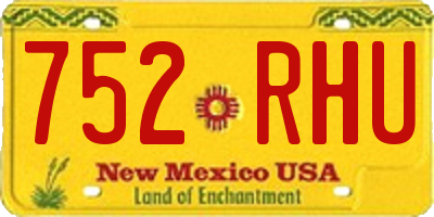 NM license plate 752RHU