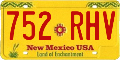 NM license plate 752RHV