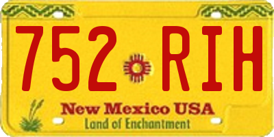 NM license plate 752RIH