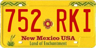 NM license plate 752RKI