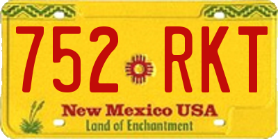 NM license plate 752RKT