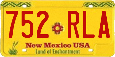 NM license plate 752RLA