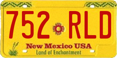 NM license plate 752RLD