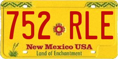 NM license plate 752RLE