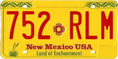 NM license plate 752RLM