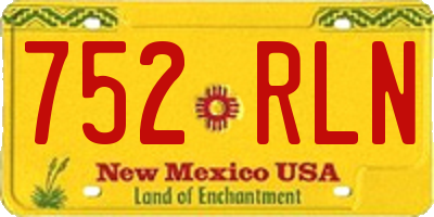 NM license plate 752RLN