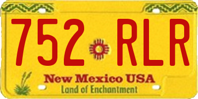 NM license plate 752RLR