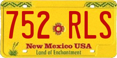 NM license plate 752RLS