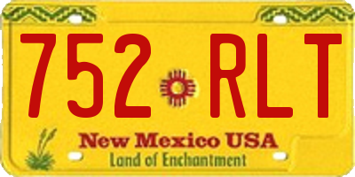 NM license plate 752RLT