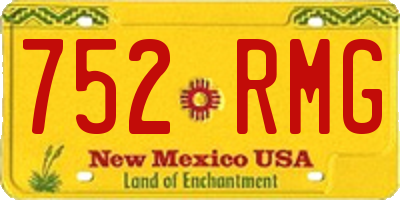 NM license plate 752RMG
