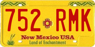 NM license plate 752RMK