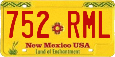 NM license plate 752RML