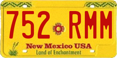 NM license plate 752RMM