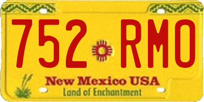 NM license plate 752RMO