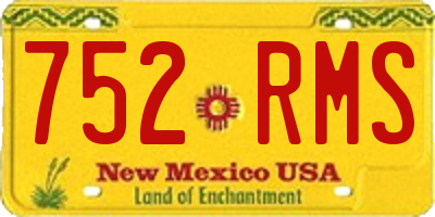 NM license plate 752RMS
