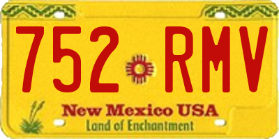 NM license plate 752RMV