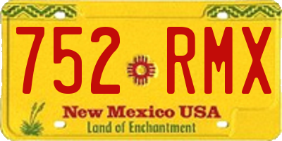 NM license plate 752RMX