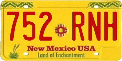 NM license plate 752RNH