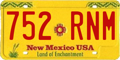 NM license plate 752RNM