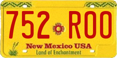 NM license plate 752ROO
