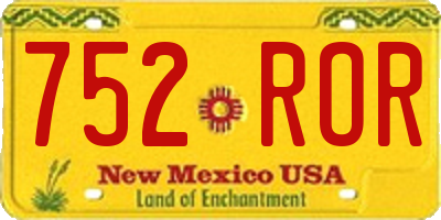 NM license plate 752ROR